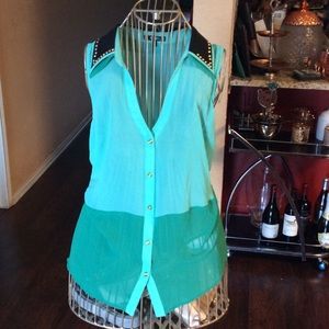 Xoxo Two-toned Blouse 💙🖤